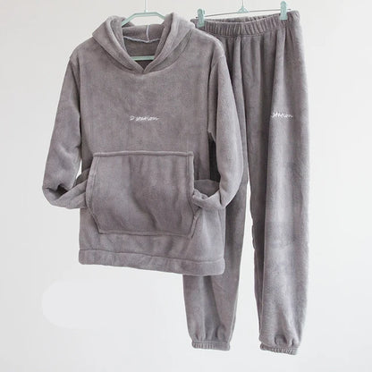 Luxury Coral Fleece Loungewear Set