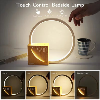 Versatile Touch Control Bedside Lamp with Natural Sounds, Alarm Clock & Adjustable Brightness