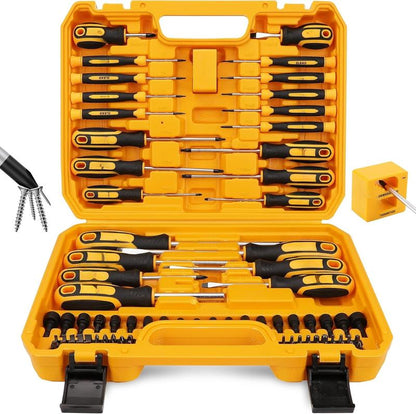 Ultimate 11-Piece Magnetic Screwdriver Set with Magnetizer/Demagnetizer - Precision Phillips & Slotted Tips for Every Task!