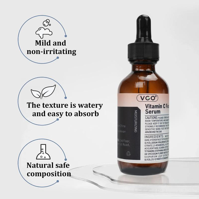 【VGO Snail Mucin 92% Moisturizer and Vitamin C Facial Serum Essence30Ml /60Ml】Reduces Facial Fine Lines Hydration and Nourishment for Radiant Skin Hydrating Skin Care Set Moisturizing Cream Gentle Hyaluronic Comfort Resh Cream Philosophy Easily Absorbed