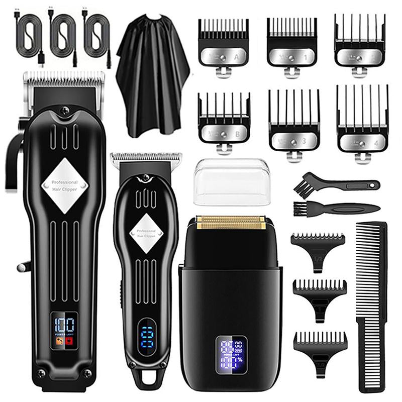 Ultimate Professional Hair Clipper Set with LCD Display - The Perfect Winter Gift for Stylish Men!