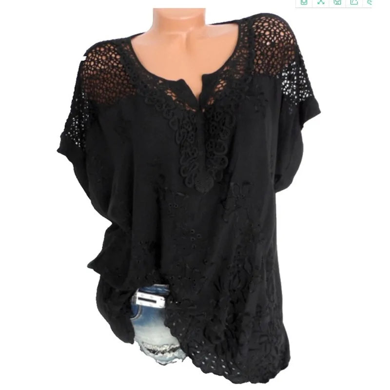 Ladies' Elegant Short Sleeve Top