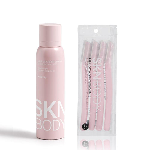 SKNBODY Hair Identifier Spray and Dermaplaner Skincare Set