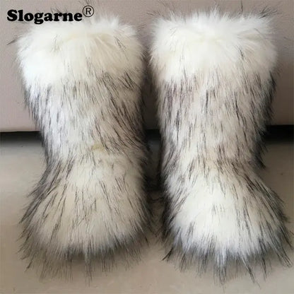 Cozy Chic Faux Fox Fur Boots