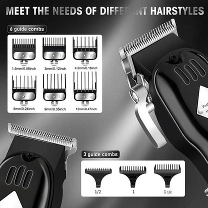 Ultimate Professional Hair Clipper Set with LCD Display - The Perfect Winter Gift for Stylish Men!