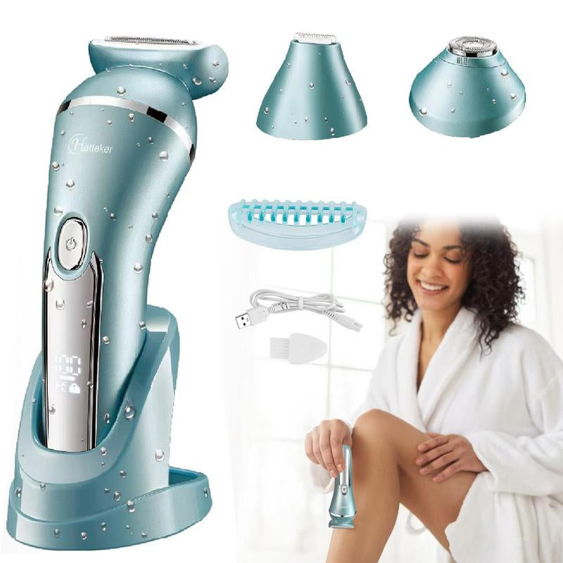 Hatteker 3-in-1 Women's Electric Shaver & Bikini Trimmer - The Ultimate Holiday Gift for Silky Smooth Skin!