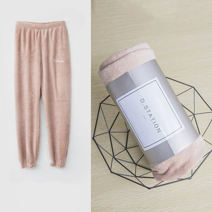 Luxury Coral Fleece Loungewear Set