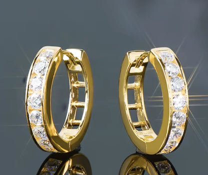 Moissanite Hoop Earrings