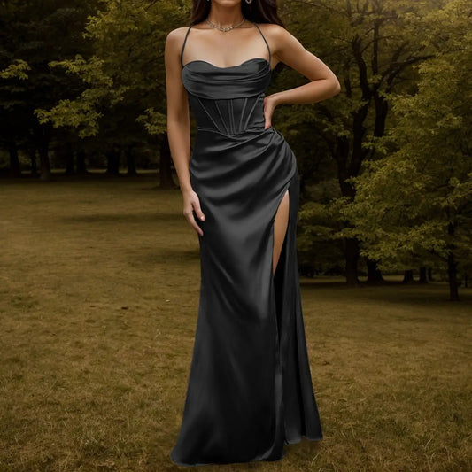 Ladies' Satin Maxi Elegance