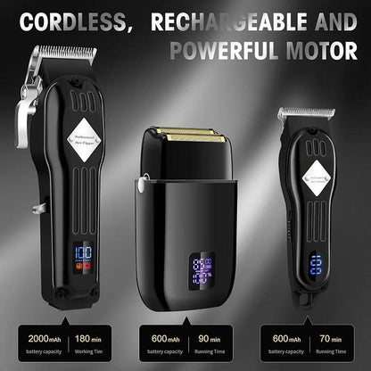 Ultimate Professional Hair Clipper Set with LCD Display - The Perfect Winter Gift for Stylish Men!