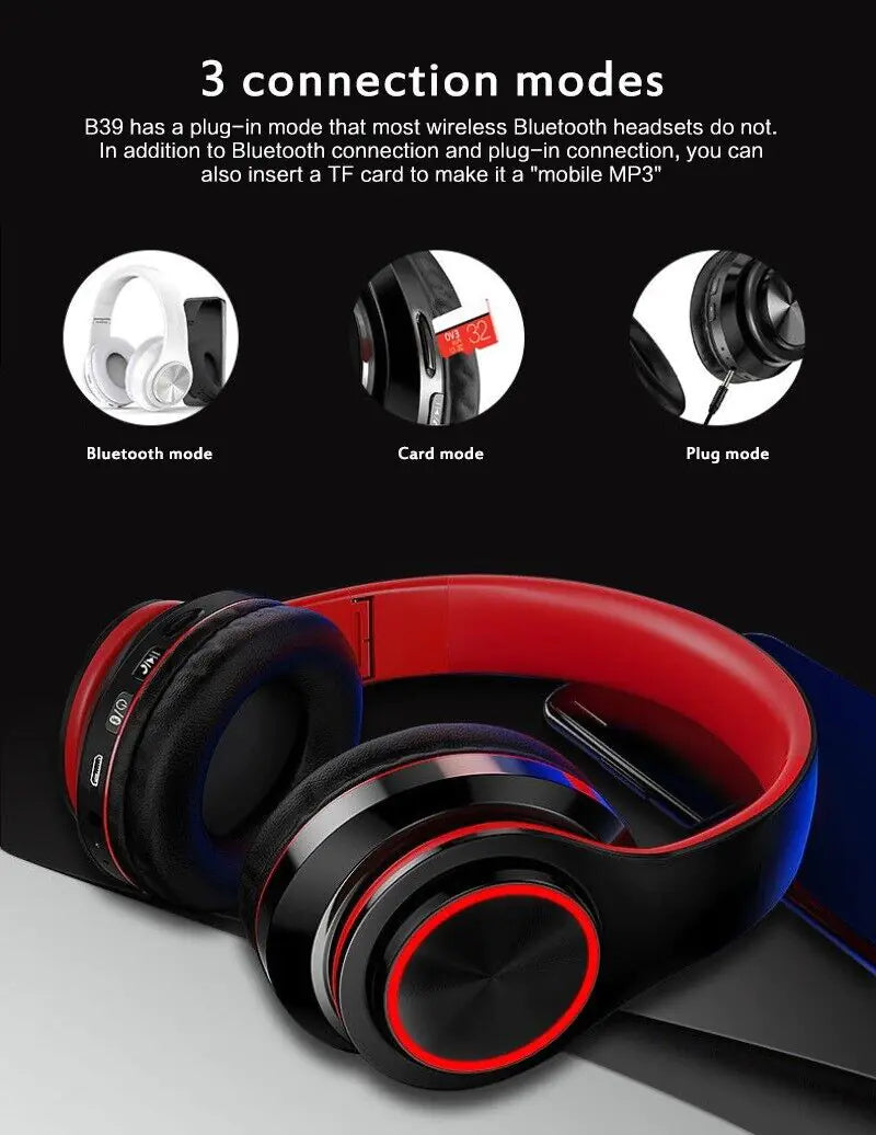 Ultra Bass Wireless Headphones with Mic