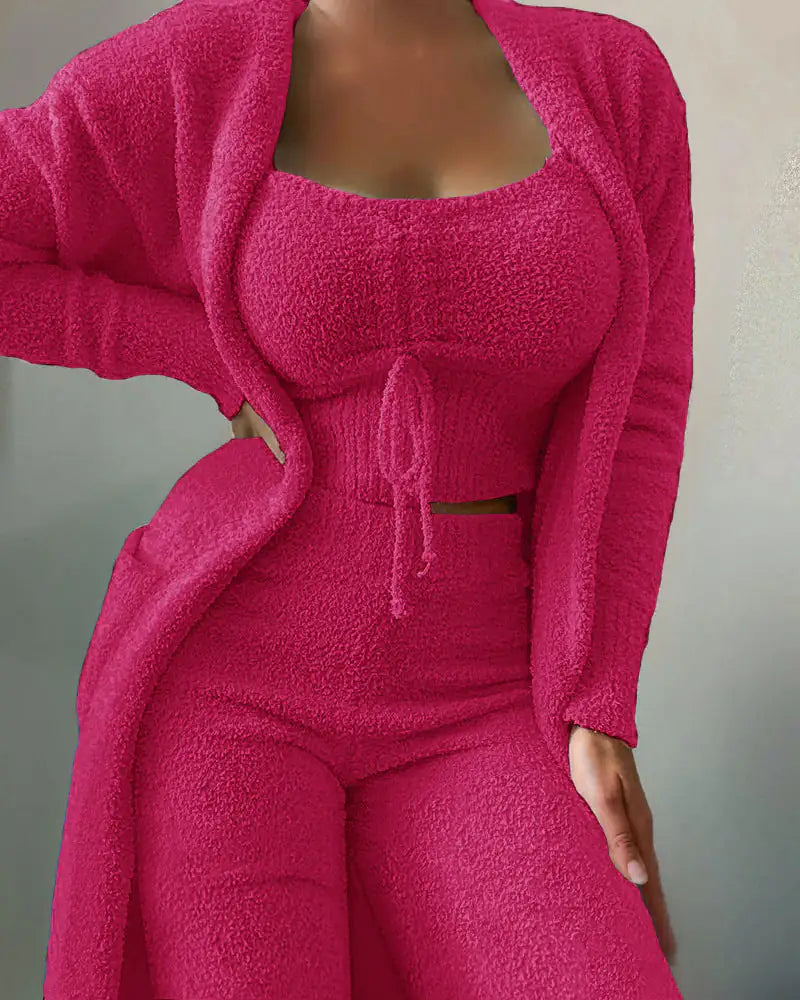 Sabrina 3-Piece Plush Fleece Ensemble