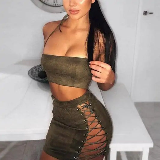 Women's Cutout 2 Pc Set Dress