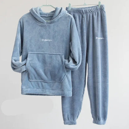 Luxury Coral Fleece Loungewear Set