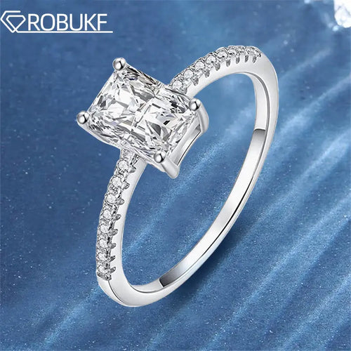 Moissanite Radiant Cut Engagement Ring