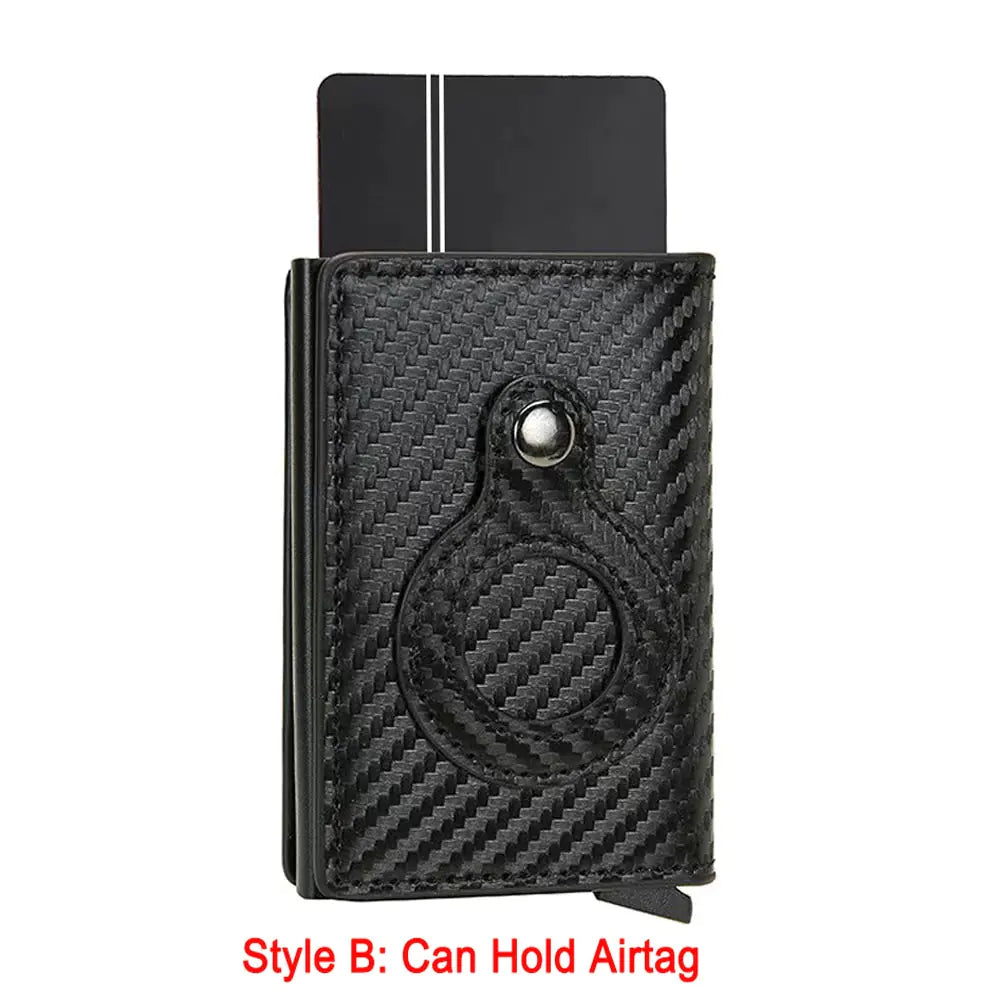 Sleek Carbon AirTag Wallet