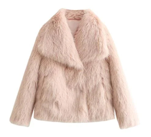 Women's Faux Fox Fur Coat