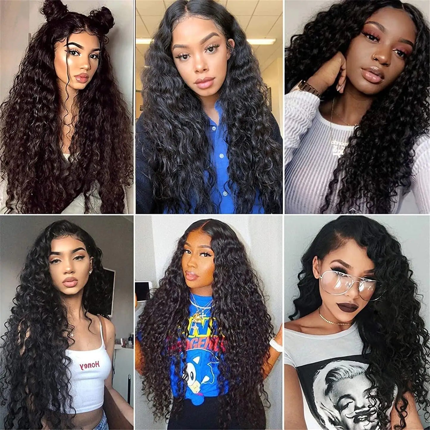 Brazilian Curly Lace Front Wig - Long Wavy Hair Wig