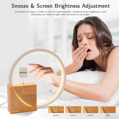 Versatile Touch Control Bedside Lamp with Natural Sounds, Alarm Clock & Adjustable Brightness