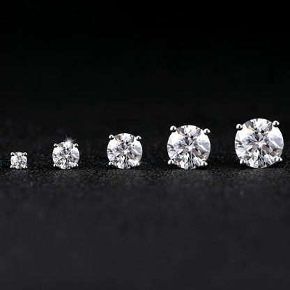 2 Carat Sparkling Moissanite Studs