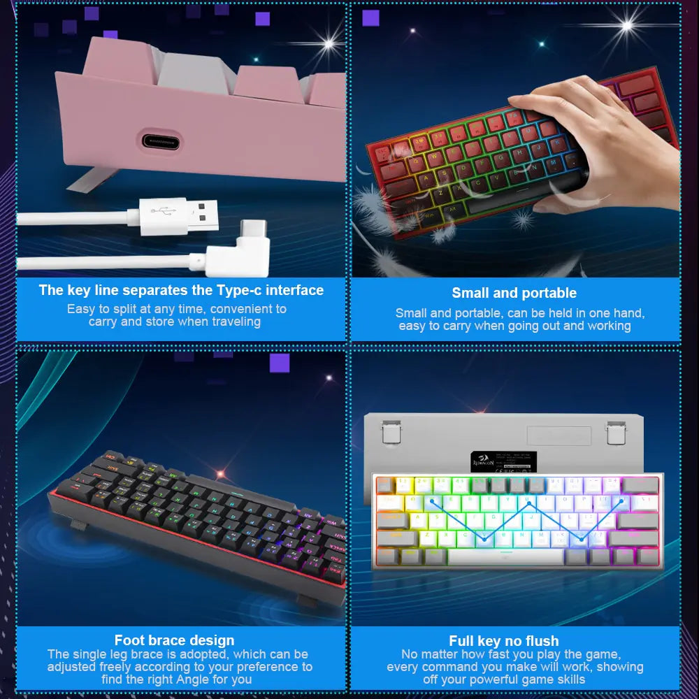 Compact Pro Gamer Mechanical Keyboard