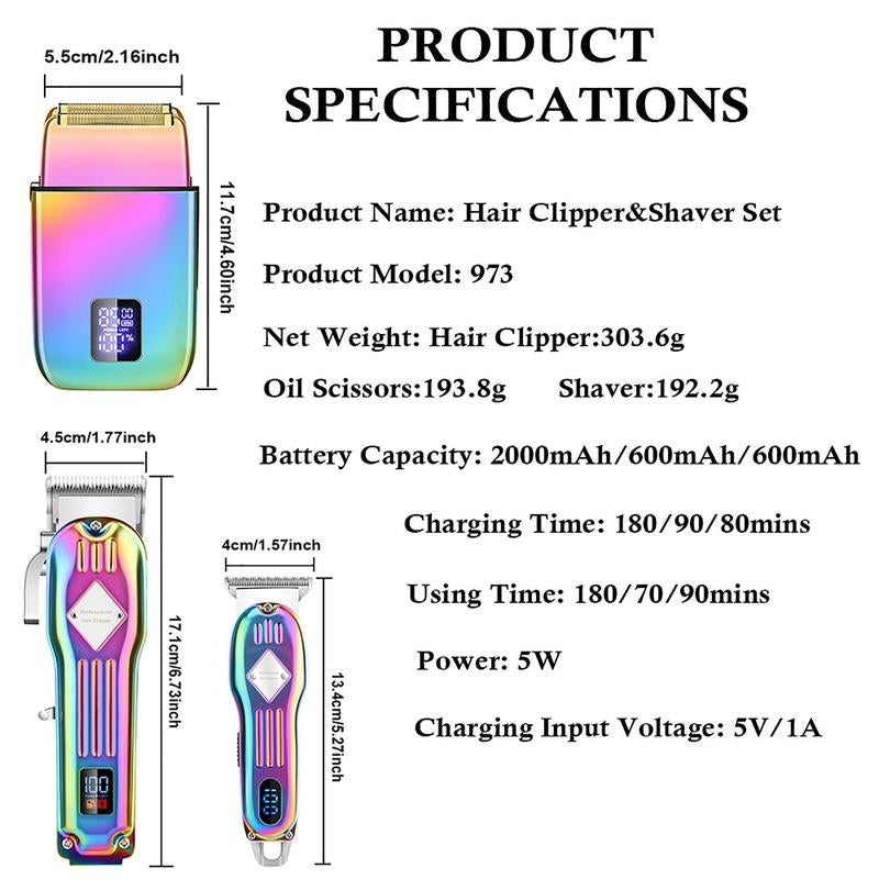 Ultimate Professional Hair Clipper Set with LCD Display - The Perfect Winter Gift for Stylish Men!