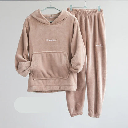 Luxury Coral Fleece Loungewear Set