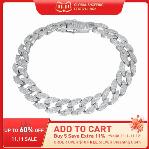 Moissanite Cuban Link Bracelet