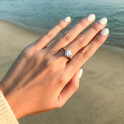 Elegant Moissanite Proposal Ring