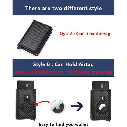 Sleek Carbon AirTag Wallet