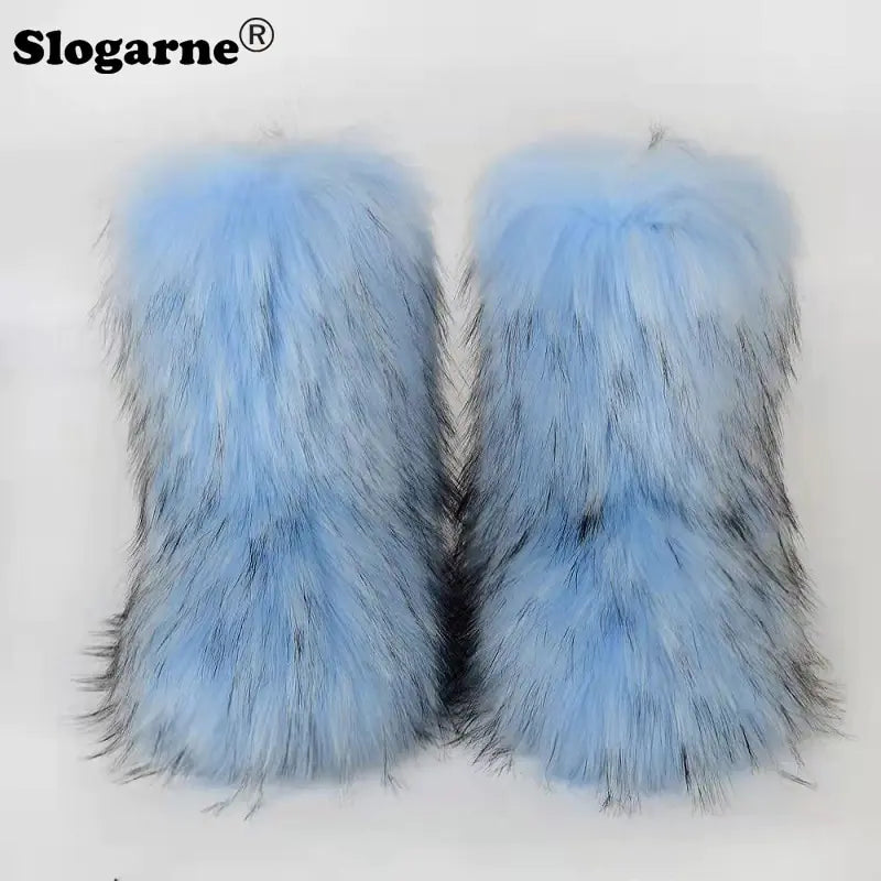 Cozy Chic Faux Fox Fur Boots