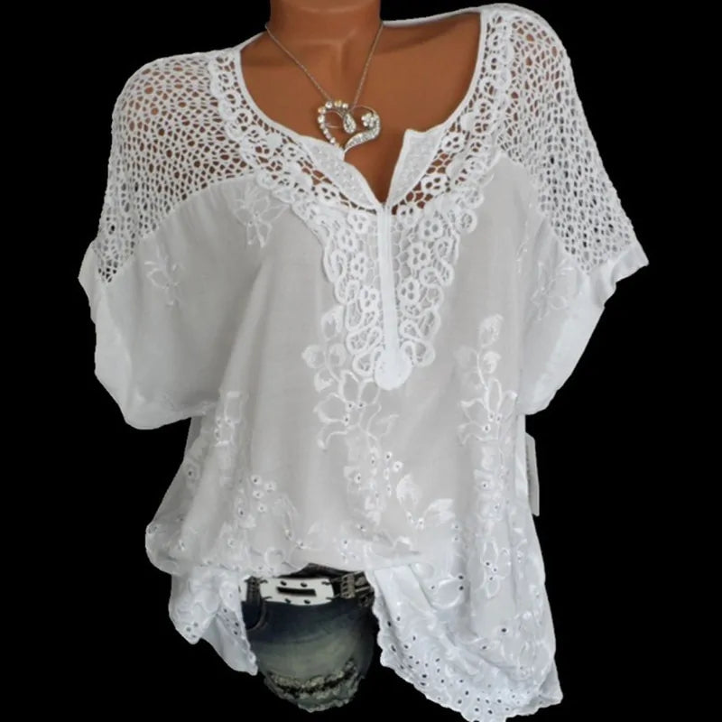 Ladies' Elegant Short Sleeve Top